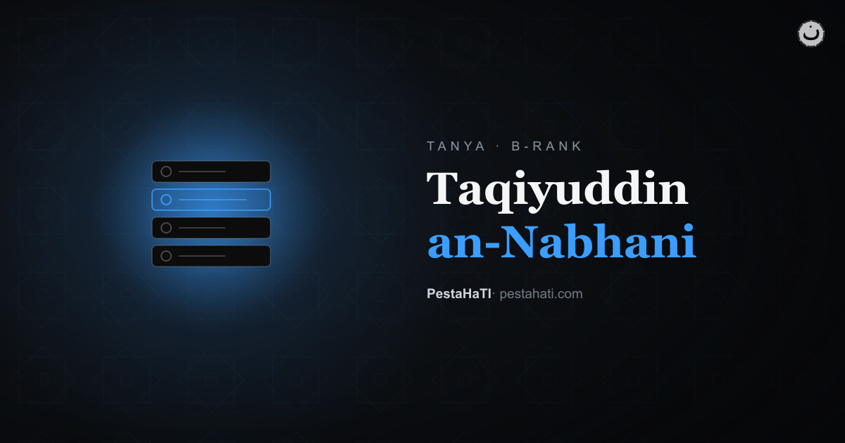 Taqiyuddin an-Nabhani: Nama yang Sering Disebut, Jarang Dikenal